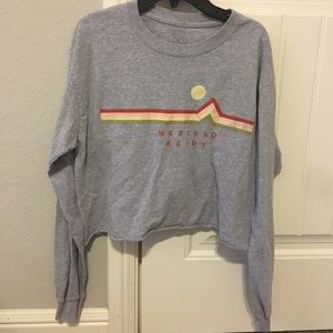 Cropped long sleeve tee